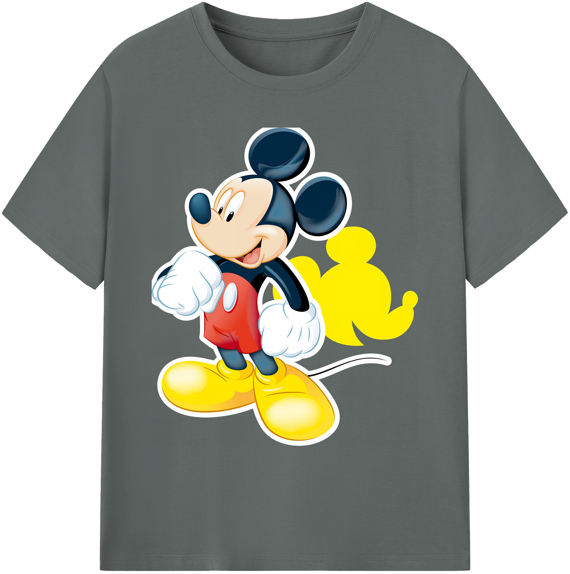 ミッキーマウス Mickey Mouse 綿100％ メンズ半袖Tシャツ｜肌触りやわらか＆通気性